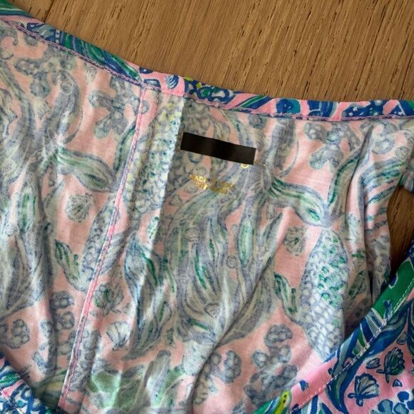 Lilly Pulitzer blue mermaid swing Dress Size large m10 - Picture 3 of 4